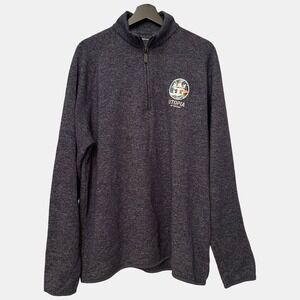 Royal Caribbean Cruise Utopia of the Seas Mens XL 1/4 Zip Pullover Sweater Navy